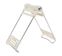 Pinza para platos calientes de acero inoxidable, ajustable, resistente al calor, soporte para cuencos antiescaldaduras, elevador de clip para el hogar, cocina, restaurantes, (Blanca)