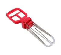 Pinza para Platos Calientes de Cuatro Garras, Elevador Rojo | Sujeción Antiescaldaduras, Mango Antideslizante y Alcance Extendido, para Vaporera y Uso en Freidora de Aire