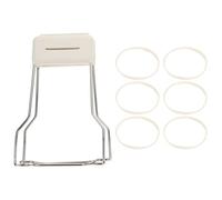 Pinza para Platos de Cocina de Acero Inoxidable y PP Beige | Protección contra Quemaduras, Agarre Antideslizante, para Cestas de Vapor y Sartenes Grill, Microondas y Freidora