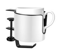 Pinza para portavasos - Organizador de escritorio anti-torneos duradero, diseño 2 en 1 con gancho para auriculares giratorios, compacto | Home Office Workplace Seat Beverage Storage Sol