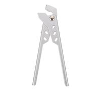 Pinza para Sartén de Acero Inoxidable Ajustable Resistente al Calor | Color Plata, Bordes Lisos y Redondeados, No se Oxida Daña Fácilmente, Uso Exterior