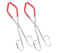 Pinza para Vaso de Laboratorio Roja de Metal, 2 Piezas para Experimentos