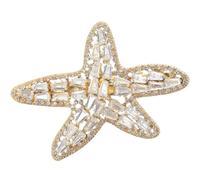 Pinza Pelo de Perla Dorada, Accesorio Elegante Portátil | Aleación y Perla, Diseño Simple Forma de Figura Marina, para Peinados Bonitos y Uso Diario