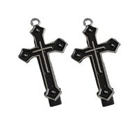 Pinza plana oscura para el pelo, cruces, balletcore, accesorio para fotos