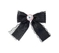 Pinza plana oscura para el pelo, de encaje, globo ocular, balletcore, accesorio para fotos