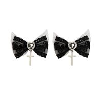 Pinza plana para el pelo con alas tachonadas balletcore para la cabeza, clip elegante con diamantes de imitación para el pelo, accesorios para fotos