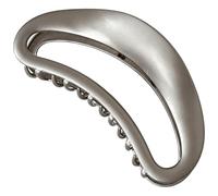 Pinza plateada esculpida, pinza grande minimalista para el pelo con agarre fuerte, 12 cm, accesorios para el cabello de luna de metal para mujer