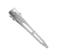 Pinza plateada para el pelo con pico de pato, elegante y plateada para seccionar, pasadores largos, adorno para peinar el cabello