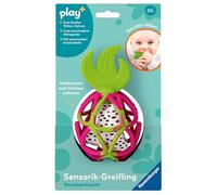 Pinza sensorial Ravensburger 12034122 Play+: Pitahaya, Juguetes a Partir de 0 Meses, Ayuda para la dentición, Juguete de Silicona para Habilidades motoras con Tela crepitante