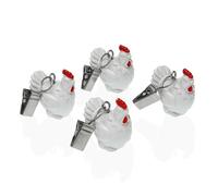 Pinza Sujeta Manteles Versa 3,6 x 6 x 3,6 cm Gallina 4 Piezas - Marca: Versa - EAN: 8420327557087