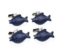 Pinza Sujeta Manteles Versa 6 x 4 cm Peces 4 Piezas - Marca: Versa - EAN: 8420327557070