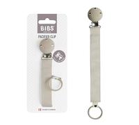 Pinza sujetachupetes con cinta BIBS - Engancha el chupete de tu bebé con esta duradera pinza metálica sin níquel con cinta de poliéster - Compatible con todos los chupetes BIBS