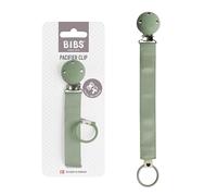Pinza sujetachupetes con cinta BIBS - Engancha el chupete de tu bebé con esta duradera pinza metálica sin níquel con cinta de poliéster - Compatible con todos los chupetes BIBS