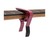 Pinza transpositor de cambio rápido con clip, Cejillas de guitarra (paquete 5), multicolor, 7 x 8 cm, con abrazadera metálica aluminio(Red)