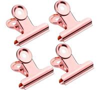 pinzas, 20 clips pequeños de bulldog, oro rosa, for fotos, for carpetas papel