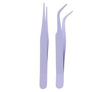 Pinzas adhesivas para álbumes de recortes, pinzas para manualidades, pinzas de pestañas, pinzas para arte de uñas, 2 pinzas rectas de acero inoxidable para álbumes de recortes, pinzas de punta para