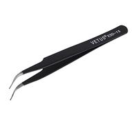 Pinzas Antiestáticas ESD15 Pinzas de Precisión de Punta Curvada de Acero Inoxidable Pinzas ESD para Reparación de Mantenimiento Electrónico Trabajo de Laboratorio Fabricación de Joyas Artesanía