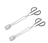 Pinzas barbacoa Pinzas de tijera extra largas 41 cm, acero inoxidable, for barbacoa, parrilla, utensilios cocina, mangos antideslizantes(Color2pcs)