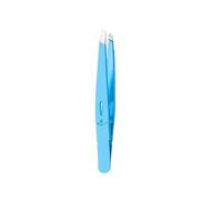 Pinzas Cejas Pinzas for cejas de acero inoxidable, pinzas huecas colores, multiusos for boca inclinada, pinza for for eliminación barba(Blue)
