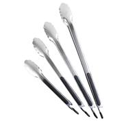 Pinzas Cocina 4 unids/set 9/12/14/16 pulgadas pinzas for barbacoa Mango antideslizante de acero inoxidable pinza for barbacoa frita pinza for pan y ensalada herramientas de cocina carne(14-inch)