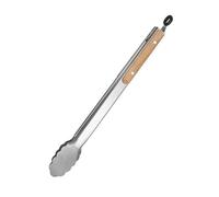 Pinzas Cocina Pinzas de acero inoxidable for alimentos, pinzas cocina con mango madera for cocinar, asar y hacer barbacoas, 7 a 16 pulgadas largo(39.5cm)