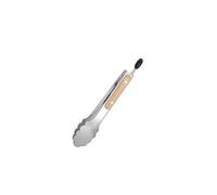 Pinzas Cocina Pinzas de acero inoxidable for alimentos, pinzas cocina con mango madera for cocinar, asar y hacer barbacoas, 7 a 16 pulgadas largo(21cm)