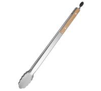 Pinzas Cocina Pinzas de acero inoxidable for alimentos, pinzas cocina con mango madera for cocinar, asar y hacer barbacoas, 7 a 16 pulgadas largo(44.5cm)