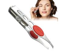 Pinzas con luz LED sin deslizamiento, pinzas de belleza, removedor de vello facial, herramienta para el cuidado de ojos y pestañas, pinzas de acero portátiles para mujeres, más ligeras para kits de