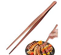 Pinzas de 30 cm de largo, pinzas rectas dentadas para cócteles (cobre)