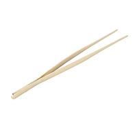 Pinzas de acero inoxidable de 30 cm, pinzas de cocina extralargas con punta dentada, herramienta de cocina, pinzas multifuncionales antideslizantes para servir alimentos, para uso (Dorada)