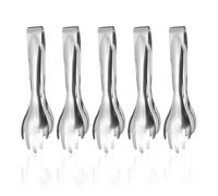 Pinzas De Acero Inoxidable De 5 Piezas, Pinzas De Cuchara Y Tenedor Dos En Uno, Pinzas Para Pan, Pinzas Para Barbacoa, Pinzas Para Comida De Buffet, Pinzas Para Ensalada