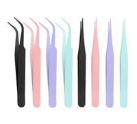 Pinzas De Acero Inoxidable De 8 Piezas, Accesorios Para Manualidades De Bricolaje, Pequeñas Herramientas Para Recoger Artículos, Fabricación De Joyas Y Tarjetas.