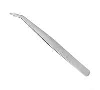 Pinzas de acero inoxidable hechas a mano de 125 mm de longitud, diseño de codo de punta recta para reparación de relojería y tareas delicadas de montaje (codo de 12,5 cm)