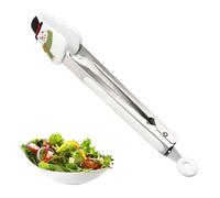 Pinzas de acero inoxidable para cocinar, pinzas de cocina de metal estilo navideño, 9 pulgadas, resistentes al calor, abrazadera de carne para ensalada y barbacoa