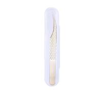 Pinzas de acero inoxidable para pestañas, ligeras, ofrecen un mejor agarre para viajes y uso diario, agarre ergonómico, pinzas de pestañas de acero inoxidable
