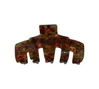 Pinzas de acetato para el cabello, clip de tiburón coreano, pinzas para el pelo dulces, soporte vintage para coleta, clip de tiburón versátil, clip grande antideslizante para mujer (café)