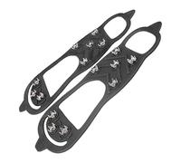 Pinzas de agarre para zapatos, 2 empuñaduras antideslizantes para nieve, con 8 tachuelas, botas de clima frío, picos de hielo que se colocan fácilmente a prueba de caídas