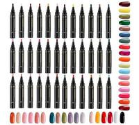 Pinzas de barniz de uñas - pluma de de uñas | Lápiz de dibujo de barniz de uñas | Uñas Polacas Plumas para Mujeres | Herramientas Rápidas de Pulido 6 Colores - Sin Uñas Pintura