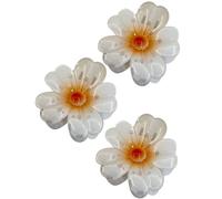 Pinzas De Cabello Con Flores De Garra - Juego De 3 Piezas De Accesorios Para Peinados Antideslizantes,Pinzas de Pelo con Estilo Hawaiano para Vacaciones,Para Viajes de Verano a la Playa y