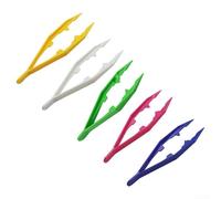 Pinzas de clip de plástico aptas para niños para proyectos de cuentas de bricolaje, clasificación de cuentas, diamantes de imitación, pegado, pintura, eliminación de coágulos, herramientas de carga de