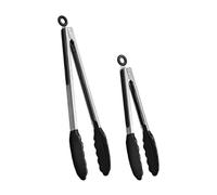 Pinzas de cocina, 2 piezas de acero inoxidable para freír | Pinzas resistentes al calor y antideslizantes para freír Grill Servicio Introducción Ensalada Aparador Cocina