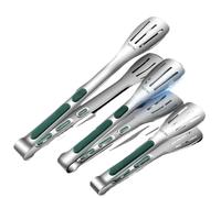 Pinzas De Cocina 3 unids/Set 7/9/12 Pulgadas Antideslizante de Acero Inoxidable Pinzas for Alimentos de Cocina Parrilla Carne Pan Clip for Servir Barbacoa Abrazadera for Buffet Accesorios de Cocina