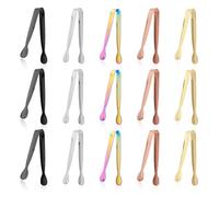 Pinzas de Cocina de Acero Inoxidable 15 pinzas pequeñas de acero inoxidable, for azúcar, for servir 4,3 pulgadas, for aperitivos aptas for lavavajillas, multifuncionales