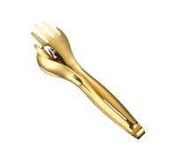Pinzas de Cocina de Acero Inoxidable 5 pinzas creativas de acero inoxidable for alimentos, especiales for filetes fritos, for comidas, utensilios cocina(5PCS Gold hand)