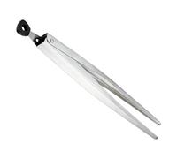 Pinzas de cocina de acero inoxidable con mango cómodo de bloqueo, mandíbula ajustable para agarrar y servir varias pinzas para girar alimentos