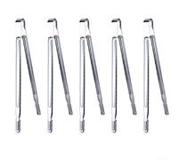 Pinzas de cocina de acero inoxidable, paquete de 5 pinzas de barbacoa de 40 cm para cocinar a la parrilla y servir, mango ergonómico de alta resistencia al calor para un agarre superior, cocineros