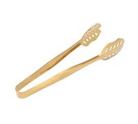 Pinzas de Cocina de Acero Inoxidable para Buffet, Barbacoa, Ensalada, Carne y Pan, Pinzas para Servir de Tamaño Regular en Color Oro