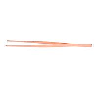 Pinzas de cocina de acero inoxidable Pinzas de comida larga Pinzas de cocina rectas con punta dentada para uso doméstico(Oro rosa)