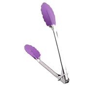 Pinzas de cocina de acero inoxidable, pinzas de silicona para cocina, color morado, exquisita mano de obra