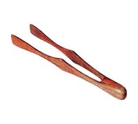 Pinzas de cocina de madera, mango largo, utensilios de ensalada antideslizantes, 2 piezas, resistentes al calor, resistentes, ligeras, ergonómicas para el hogar, 10.63 x 0.87 pulgadas